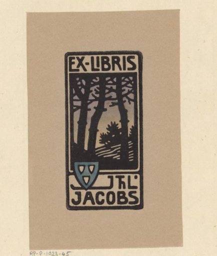 Ex libris of J.Th.L. Jacobs