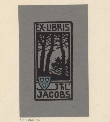 Ex libris of J.Th.L. Jacobs