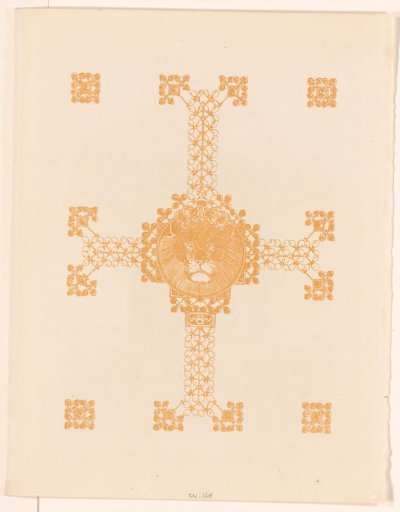 Ornamentation and a crowned lion (Nobel)