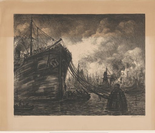Harbour with ships