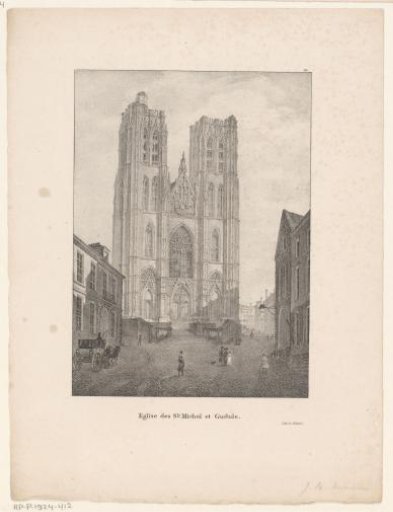 View of the Cathedral of Saint Michael and Saint Gudula