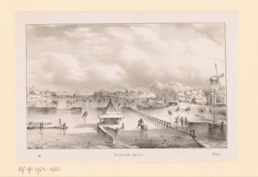 View of the Frozen River Amstel