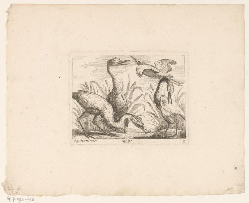 Landscape with five pheasants