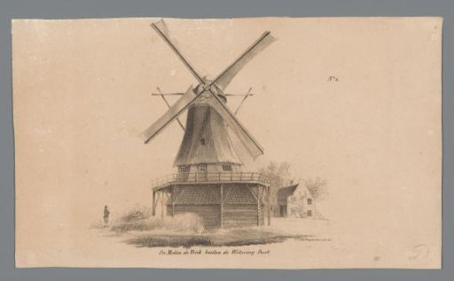View of Mill de Vink outside the Weteringpoort