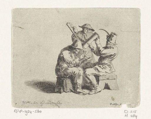 Drinking and Smoking Peasants