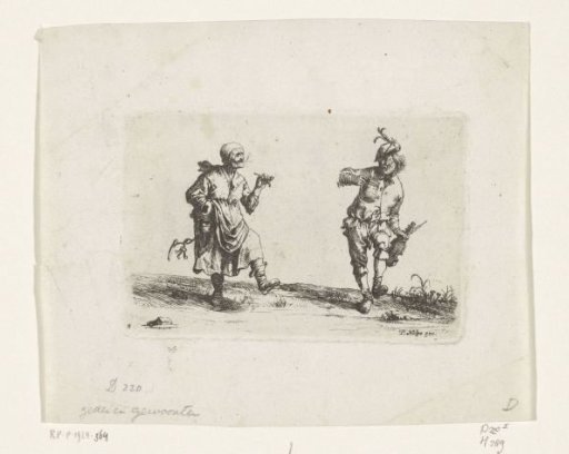 Dancing Peasant Man and Woman