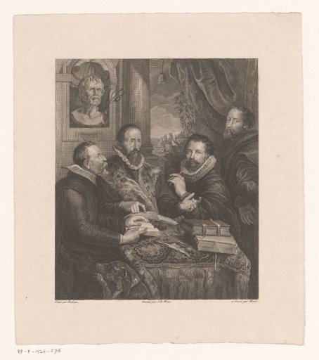 Portrait of Peter Paul Rubens, Philip Rubens, Justus Lipsius and Johannes Woverius
