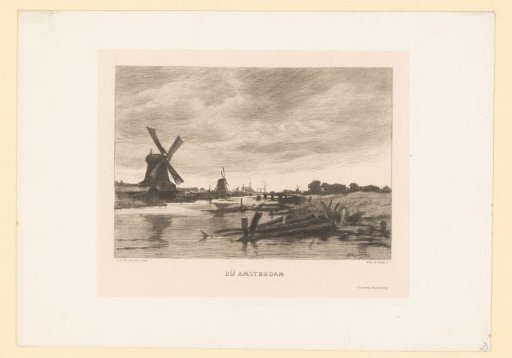 Landscape with Mills Along a Canal