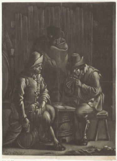 Card Players Around a Vat