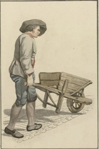Man with wheelbarrow