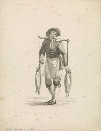 Fishmonger Carrying Fish on a Yoke