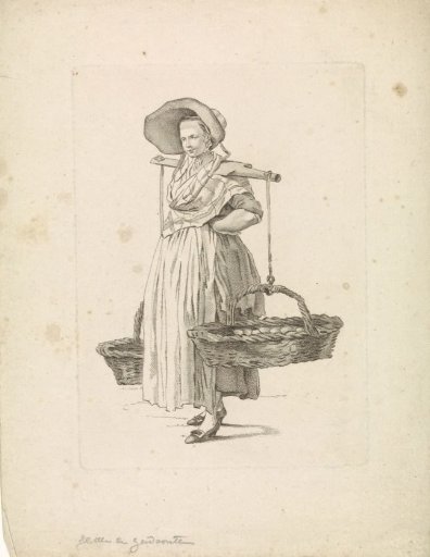 Egg Seller with Two Baskets on a Yoke