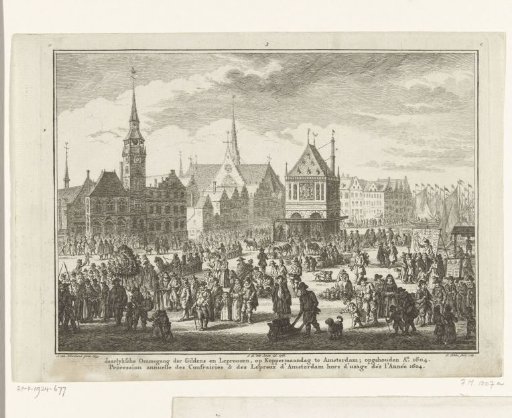 Coppersmith Monday with a Lepers' Procession in Amsterdam, 1604