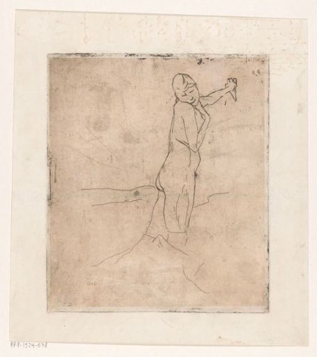 Standing nude woman