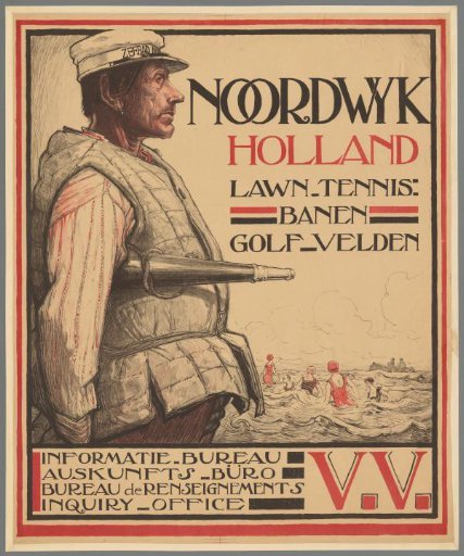 Noordwijk Holland Lawn-Tennis: Courts, Golf Courses. Information Bureau V.V.