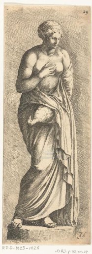Statue of a Woman with a Bird in Her Hand