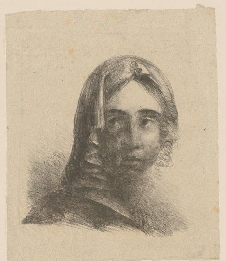 Head of a woman with veil