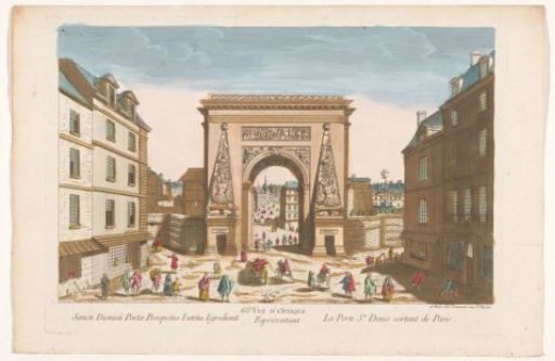 View of the Porte Saint-Denis in Paris