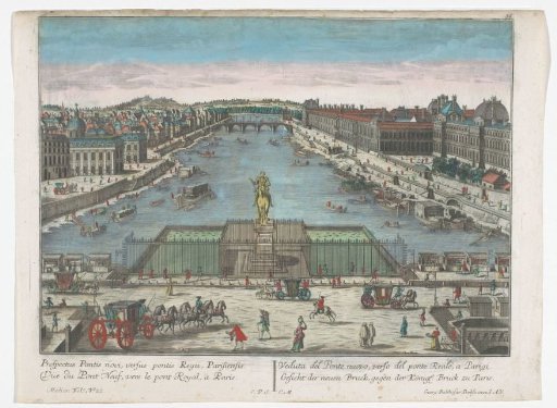 View of the Pont Neuf over the Seine in Paris, looking toward the Pont Royal