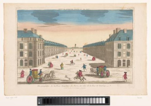 View of the Place Dauphine and the Rue de Harlay in Paris