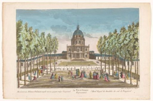View of the Hôtel des Invalides in Paris from the Vaugirard district