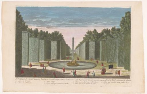 View of the Bassin de Flore in the Garden of Versailles