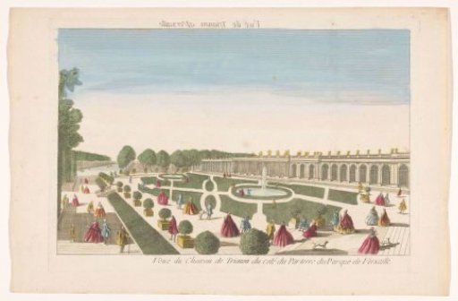 View of the Grand Trianon in the Garden of Versailles