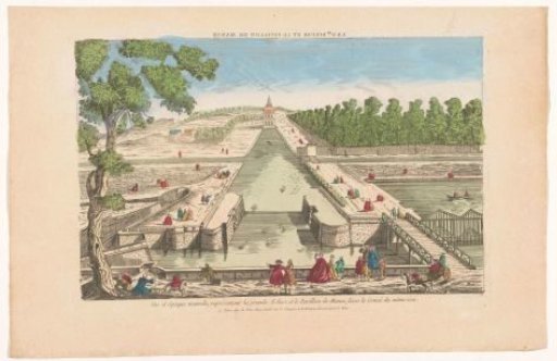 View of the Great Lock and the Pavillon de Manse in Chantilly