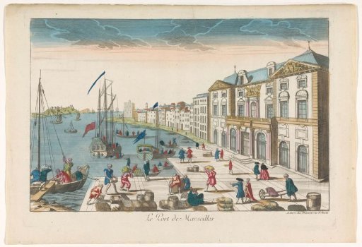 View of the Town Hall and the Harbor in Marseille