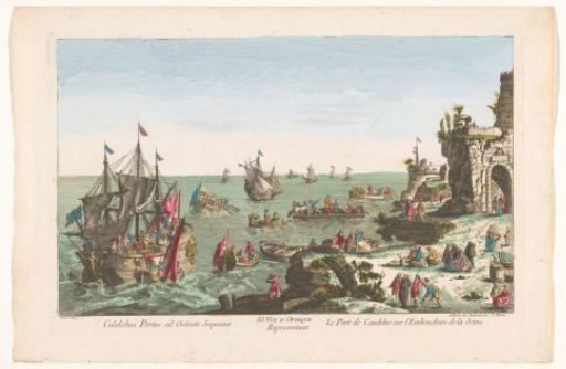 View of the Harbor in Caudebec at the Mouth of the River Seine