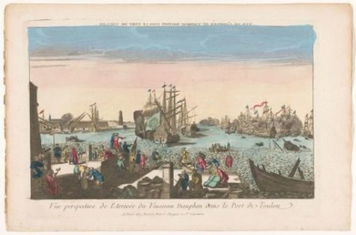 View of the Arrival of the Ship Dauphin in the Harbor in Toulon