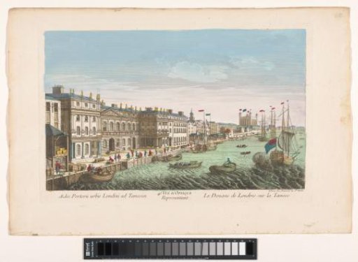 View of the Custom House on the River Thames in London