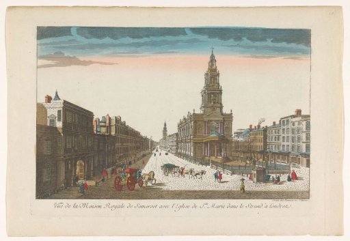 View of Somerset House and the Church of Saint Mary-le-Strand in London