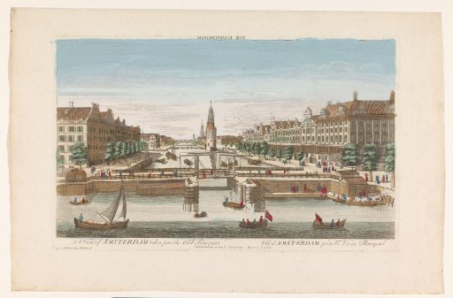 View of the Oudeschans in Amsterdam from the IJ