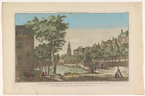 View of the Koningsplein and the Munttoren in Amsterdam