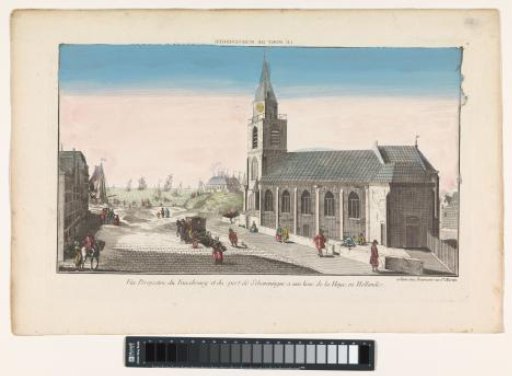 View of the Old Church and the Harbour in Scheveningen