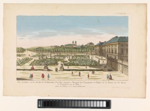 View of the garden and the Gartenpalais Liechtenstein in Vienna