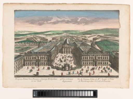 View of the palace of the prince-bishop of Würzburg in the Franconian Circle