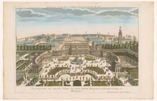 View of the palace of the Margrave of Bayreuth in Erlangen