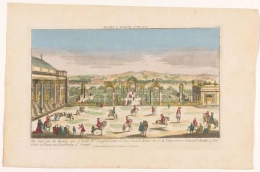 View of a riding school in a suburb of Vienna