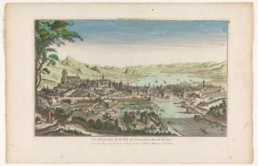 View of the city of Geneva seen from Lake Geneva