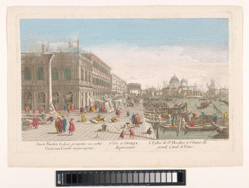 View of the church of San Teodoro and the beginning of the Grand Canal in Venice
