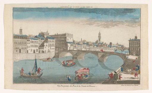 View of the Ponte Santa Trinita over the Arno River in Florence