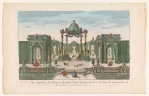 View of the Pergola and Fountains of a Garden of the King of Denmark