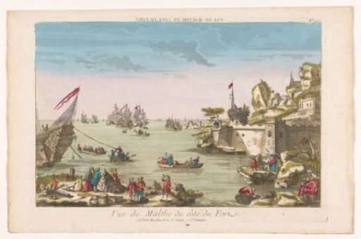View of a Coast with a Fort in Malta