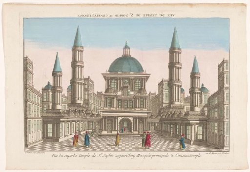View of the Aya Sophia mosque in Constantinople