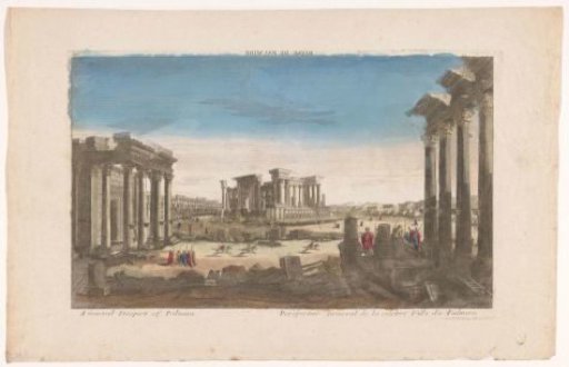 View of the ruins of monuments at Palmyra seen from the northwest