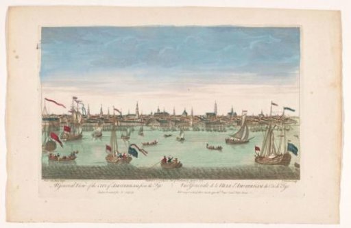 View of the city of Amsterdam seen from the IJ