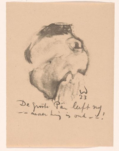 Abstracted Head with Open Mouth