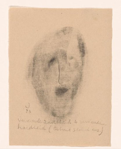 Abstracted Face with Open Mouth